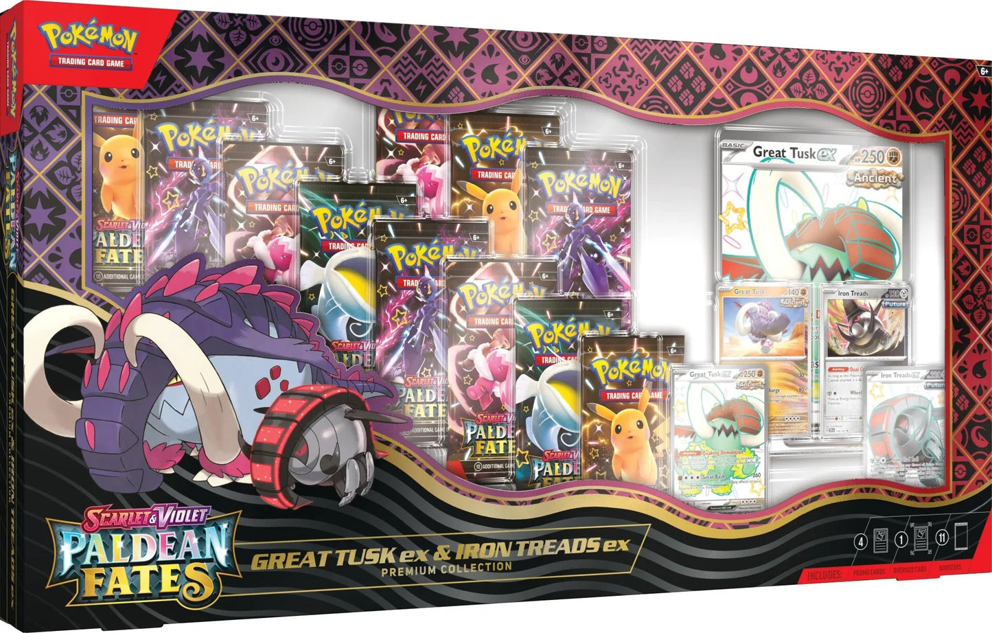 Pokémon Paldean Fates Great Tusk ex & Iron Treads ex Premium Collection