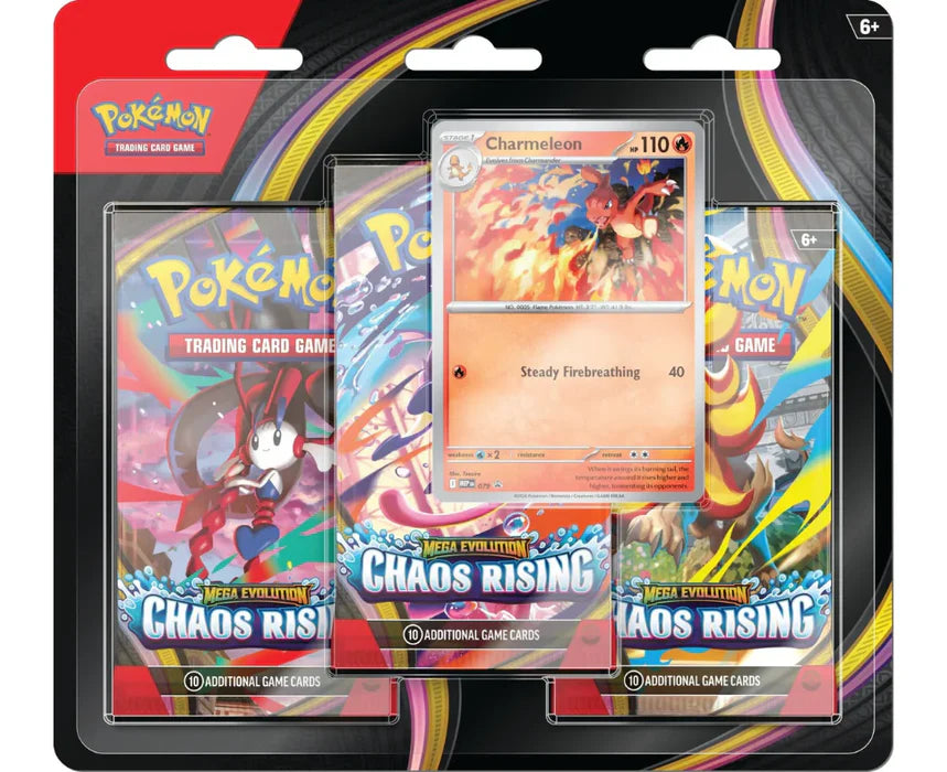 Pokémon Mega Evolution Chaos Rising 3 Pack Blister