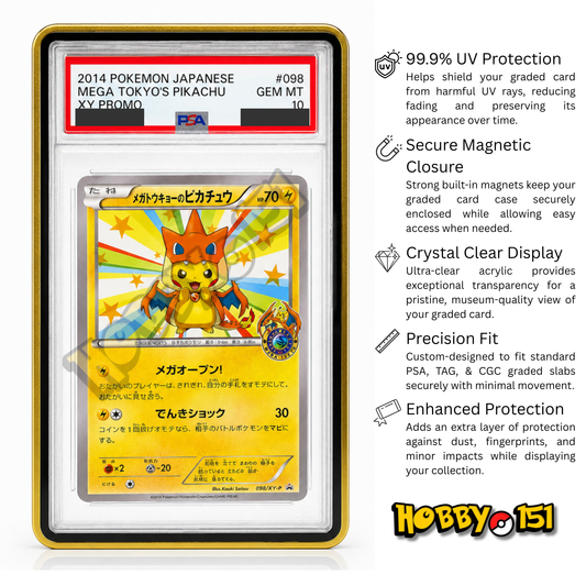 Protège-cartes à collectionner magnétique – Étui en acrylique de qualité supérieure, anti-UV pour cartes certifiées PSA, TAG et CGC