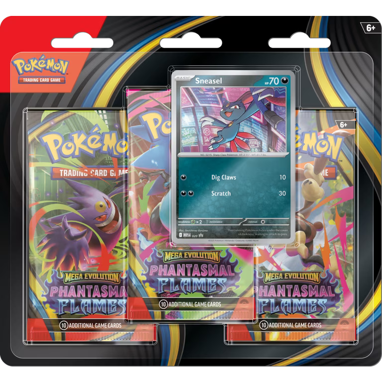 Pokémon Mega Evolution Phantasmal Flames 3 Pack Blister