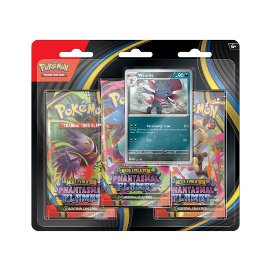 Pokémon Mega Evolution Phantasmal Flames 3 Pack Blister