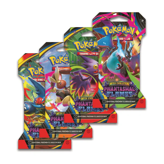 Pokémon Mega Evolution Phantasmal Flames Sleeved Booster Pack (Random Artwork)
