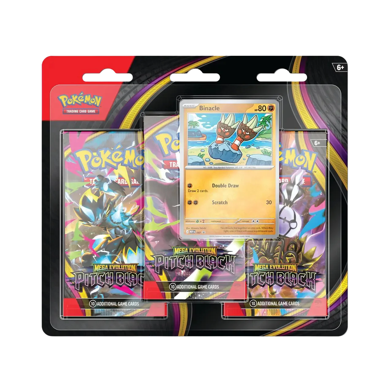 Pokémon Mega Evolution Pitch Black 3-Pack Blister
