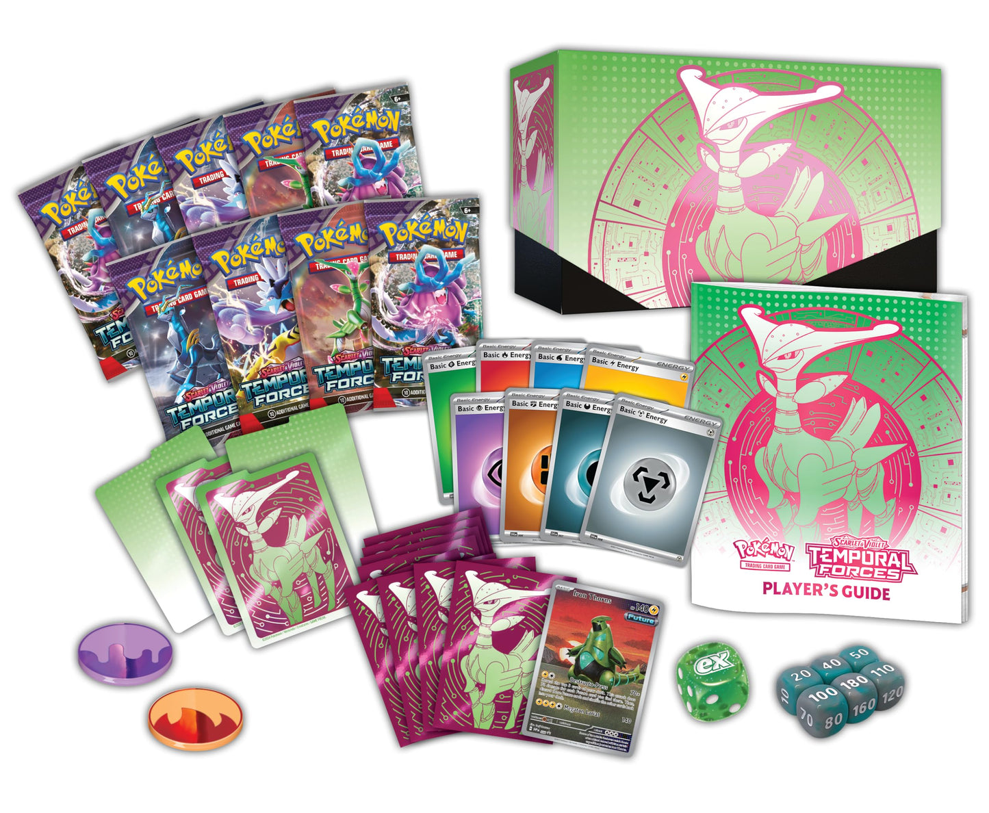 Pokémon Scarlet & Violet Temporal Forces Elite Trainer Box - Iron Leaves
