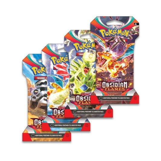 Pack de Booster sous Blister Écarlate et Violet Flammes Obsidiennes Pokémon